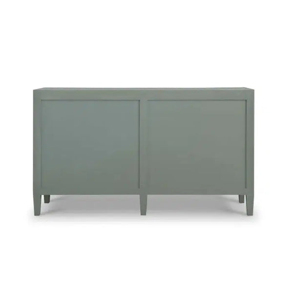 Bramble Mornington Linen Wrapped 6 Drawer Dresser In Linen Pale Blue-Bramble-Blue Hand Home