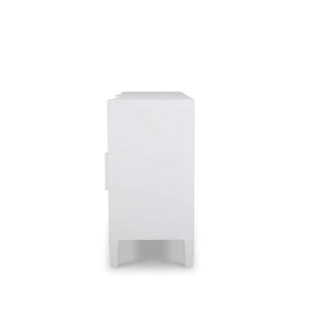Bramble Mornington Linen Wrapped 6 Drawer Dresser In True White-Bramble-Blue Hand Home