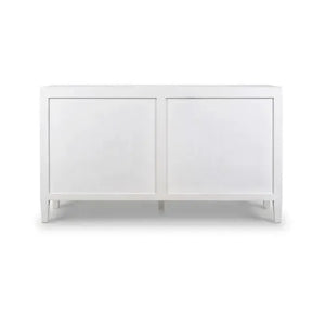 Bramble Mornington Linen Wrapped 6 Drawer Dresser In True White-Bramble-Blue Hand Home
