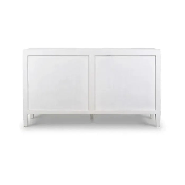 Bramble Mornington Linen Wrapped 6 Drawer Dresser In True White-Bramble-Blue Hand Home