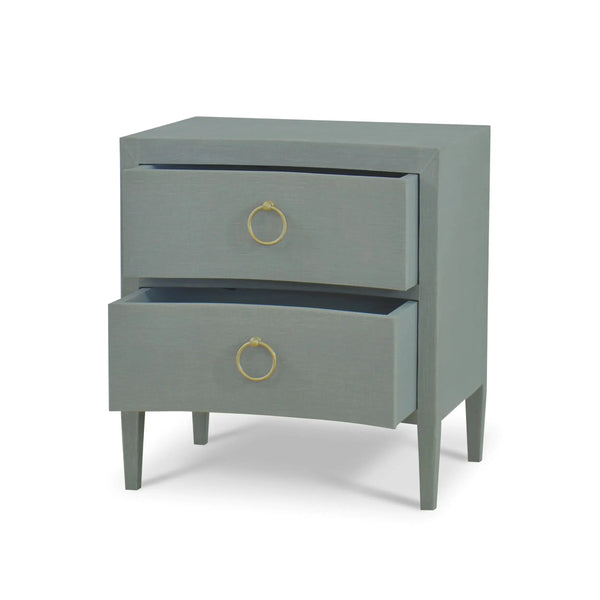 Bramble Mornington Linen Wrapped Nightstand In Linen Pale Blue-Bramble-Blue Hand Home