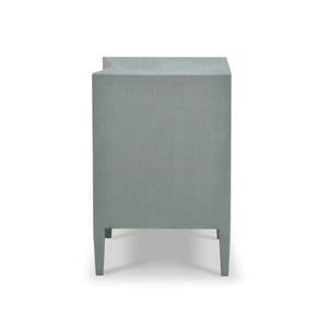 Bramble Mornington Linen Wrapped Nightstand In Linen Pale Blue-Bramble-Blue Hand Home