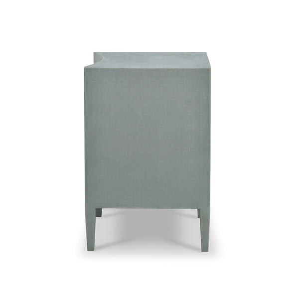 Bramble Mornington Linen Wrapped Nightstand In Linen Pale Blue-Bramble-Blue Hand Home