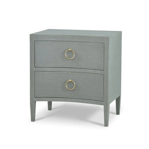 Bramble Mornington Linen Wrapped Nightstand In Linen Pale Blue-Bramble-Blue Hand Home