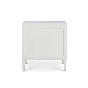 Bramble Mornington Linen Wrapped Nightstand In True White-Bramble-Blue Hand Home