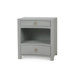 Bramble Mornington Open Shelf Bedside Table Linen Wrapped In Pale Blue-Bramble-Blue Hand Home