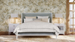 Mornington Upholstered & Linen Wrapped Bed King-Blue Hand Home