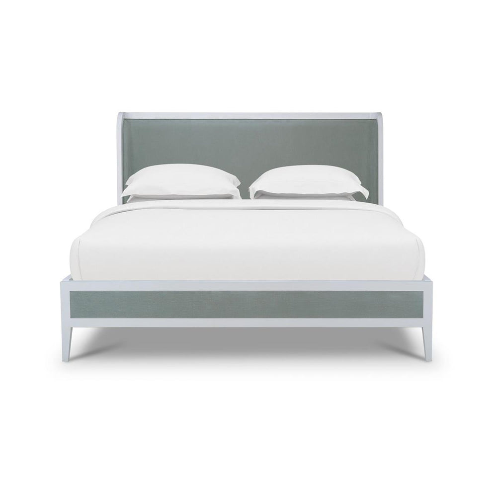 Mornington Upholstered & Linen Wrapped Bed King-Blue Hand Home