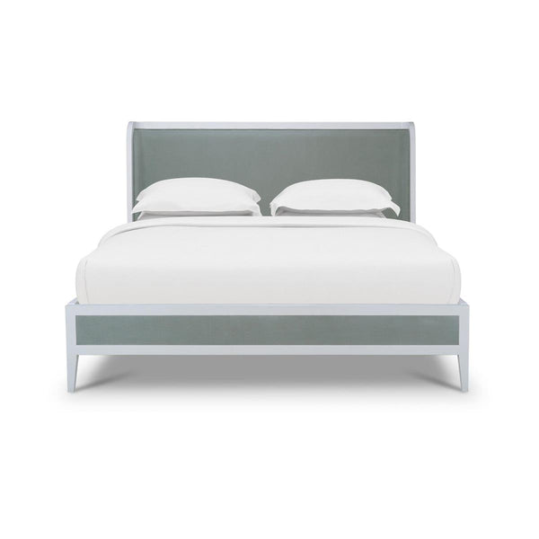 Mornington Upholstered & Linen Wrapped Bed King-Blue Hand Home