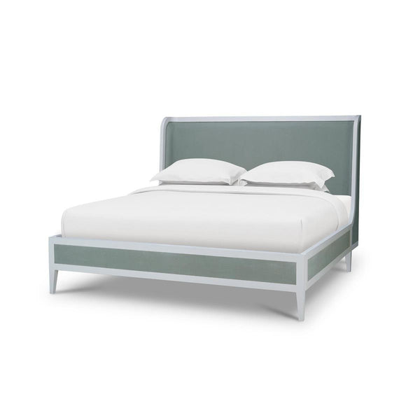 Mornington Upholstered & Linen Wrapped Bed King-Blue Hand Home