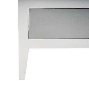 Mornington Upholstered & Linen Wrapped Bed Queen-Blue Hand Home
