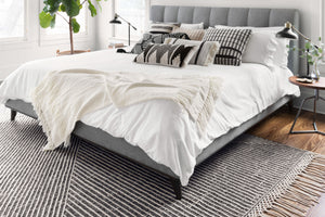 Magnolia Home by Joanna Gaines x Loloi Newton Rug - Charcoal / Ivory-Blue Hand Home
