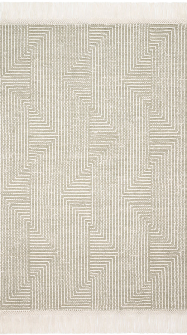 Magnolia Home by Joanna Gaines x Loloi Newton Rug - Sage / Ivory-Blue Hand Home