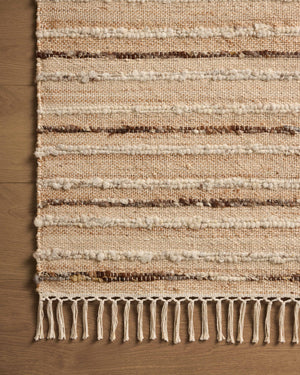 Magnolia Home by Joanna Gaines x Loloi Nico Rug - Natural / Bark-Blue Hand Home