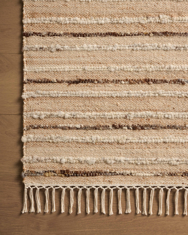 Magnolia Home by Joanna Gaines x Loloi Nico Rug - Natural / Bark-Blue Hand Home