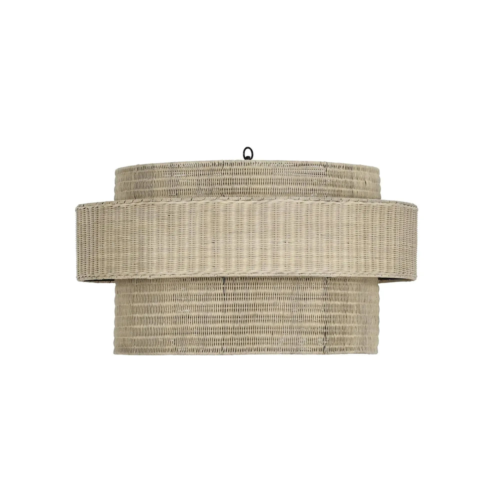 Bramble Nantucket Rattan Pendant in Sandbar-Bramble-Blue Hand Home