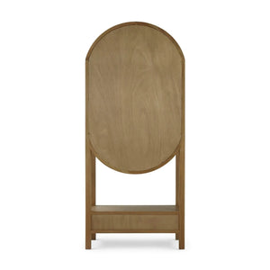 Bramble Napa Wine Cabinet W/ Mirrored Back In Antique French Oak-Bramble-Blue Hand Home