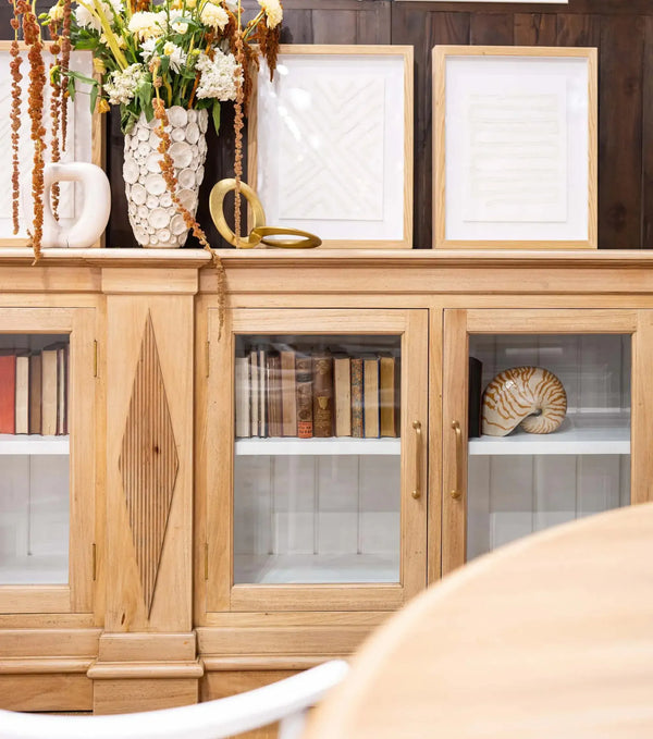 Bramble Narbonne Sideboard In Fruitwood W/ True White Interior-Bramble-Blue Hand Home