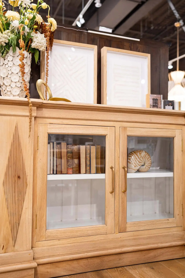 Bramble Narbonne Sideboard In Fruitwood W/ True White Interior-Bramble-Blue Hand Home