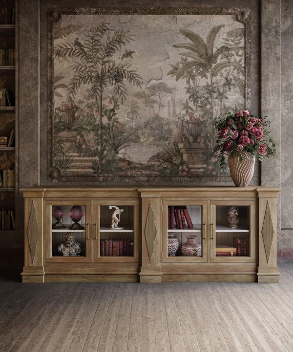 Bramble Narbonne Sideboard In Fruitwood W/ True White Interior-Bramble-Blue Hand Home