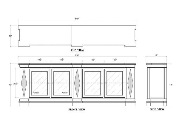 Bramble Narbonne Sideboard In Fruitwood W/ True White Interior-Bramble-Blue Hand Home