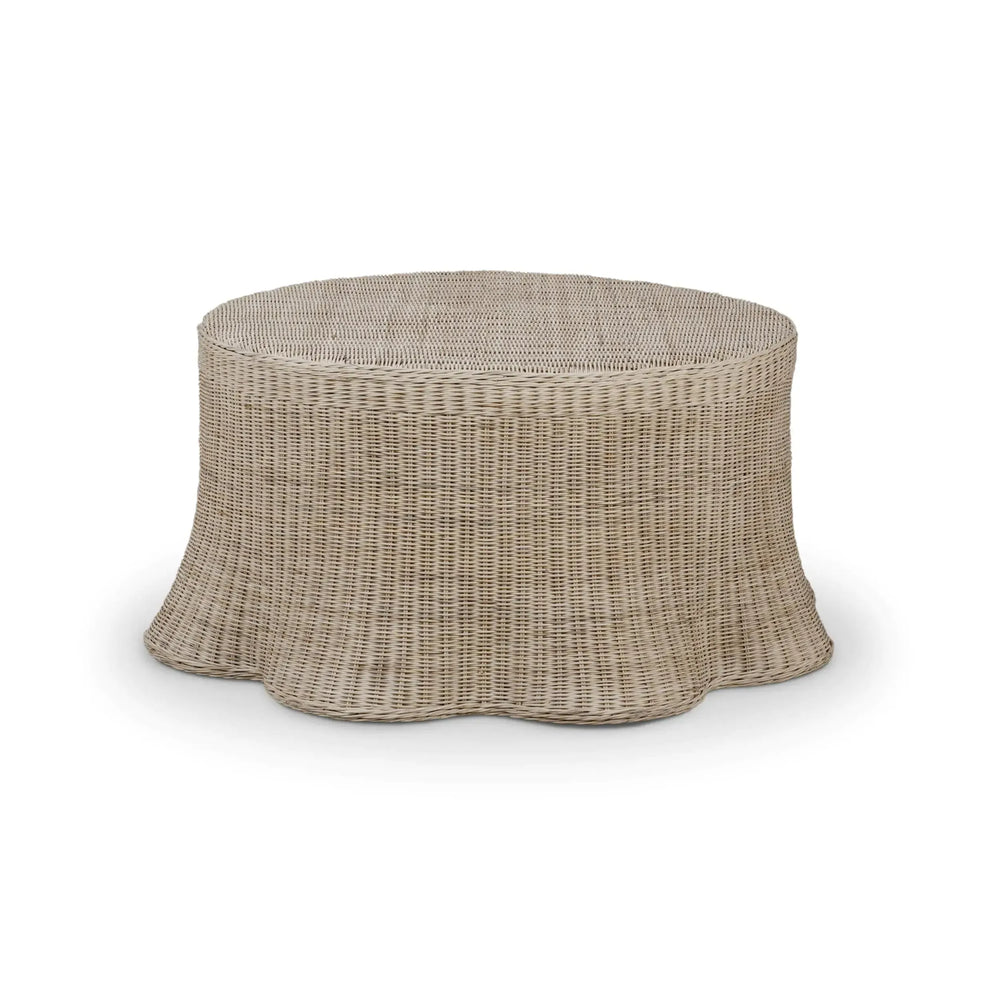 Bramble Newport Coffee Table In Rattan Natural-Bramble-Blue Hand Home