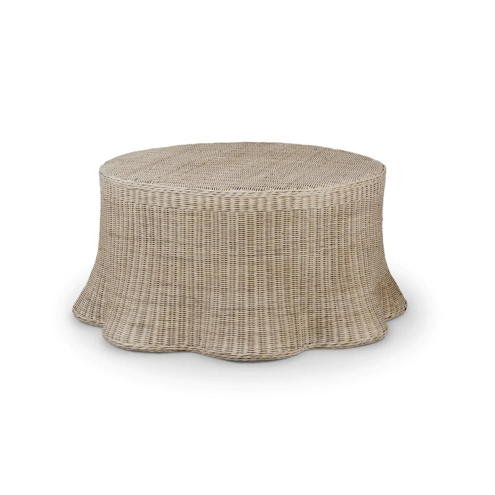 Bramble Newport Coffee Table In Rattan Natural-Bramble-Blue Hand Home