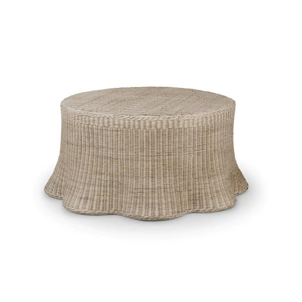 Bramble Newport Coffee Table In Rattan Natural-Bramble-Blue Hand Home