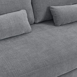 Bramble Normandy Sofa in Walnut w/ Thames Gray Ashen Performance Fabric-Bramble-Blue Hand Home