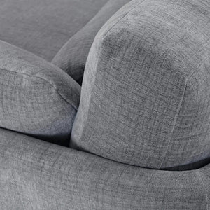 Bramble Normandy Sofa in Walnut w/ Thames Gray Ashen Performance Fabric-Bramble-Blue Hand Home
