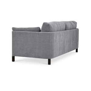 Bramble Normandy Sofa in Walnut w/ Thames Gray Ashen Performance Fabric-Bramble-Blue Hand Home