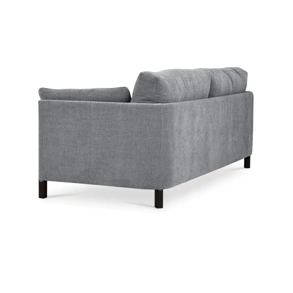 Bramble Normandy Sofa in Walnut w/ Thames Gray Ashen Performance Fabric-Bramble-Blue Hand Home