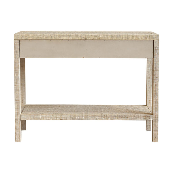 Paloma 2 Drawer Raffia Wrapped Console Table with Shelf, 40"W, Natural
