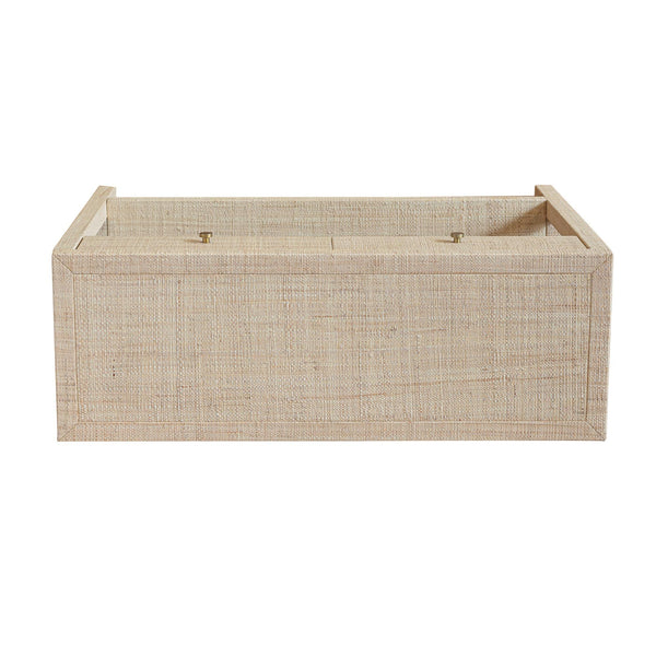 Paloma 2 Drawer Raffia Wrapped Console Table with Shelf, 40"W, Natural