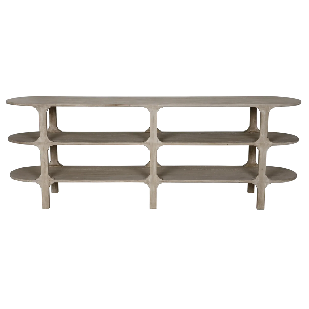 Reclaimed Lumber, Anita Oval Console - 84x18x30-Blue Hand Home
