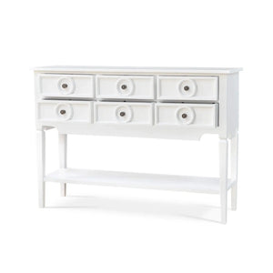 Bramble Orleans Console Table in Architectural White-Bramble-Blue Hand Home