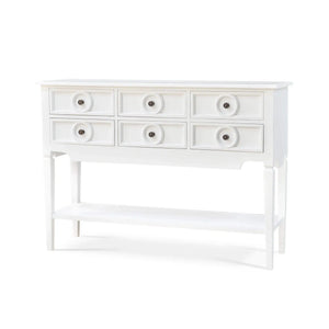 Bramble Orleans Console Table in Architectural White-Bramble-Blue Hand Home
