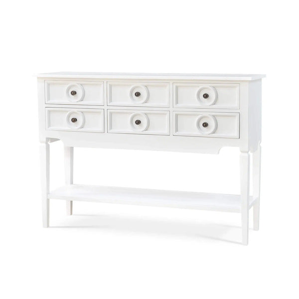 Bramble Orleans Console Table in Architectural White-Bramble-Blue Hand Home