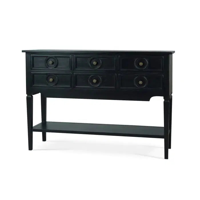 Bramble Orleans Console Table In Batavia Black-Bramble-Blue Hand Home