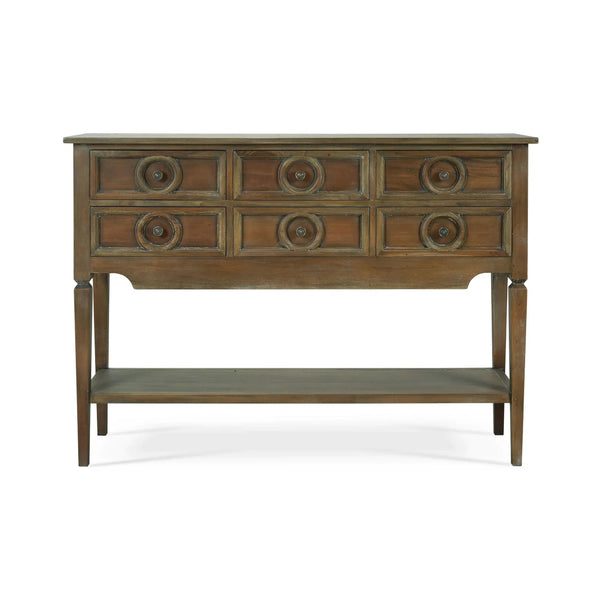 Bramble Orleans Console Table In Straw Wash-Bramble-Blue Hand Home