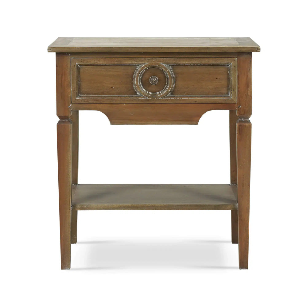 Bramble Orleans Side Table In Straw Wash-Bramble-Blue Hand Home