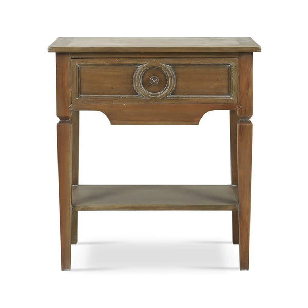 Bramble Orleans Side Table In Straw Wash-Bramble-Blue Hand Home