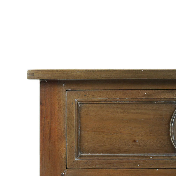 Bramble Orleans Side Table In Straw Wash-Bramble-Blue Hand Home
