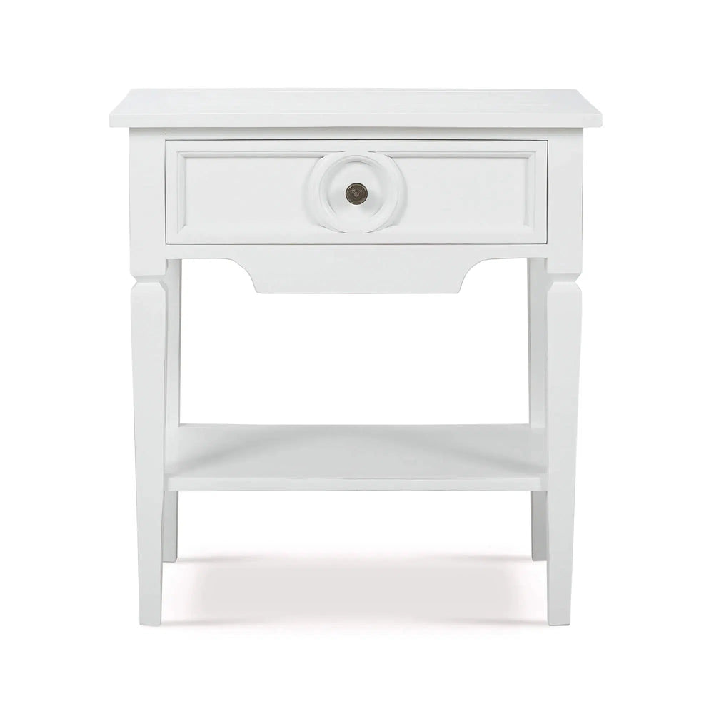 Bramble Orleans Side Table in Architectural White-Bramble-Blue Hand Home