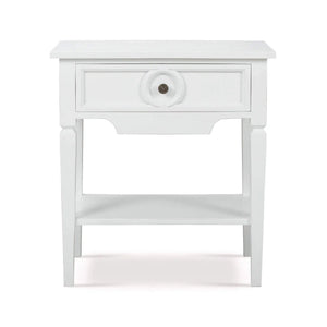 Bramble Orleans Side Table in Architectural White-Bramble-Blue Hand Home
