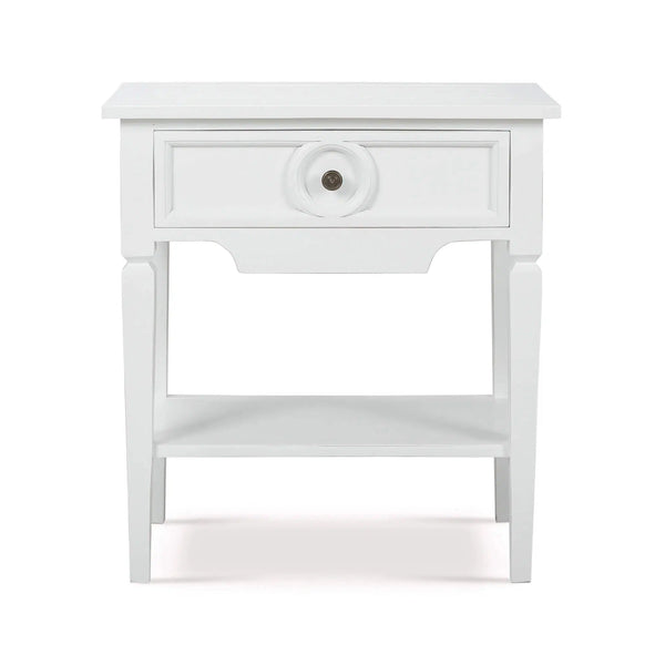 Bramble Orleans Side Table in Architectural White-Bramble-Blue Hand Home