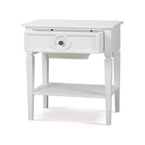 Bramble Orleans Side Table in Architectural White-Bramble-Blue Hand Home