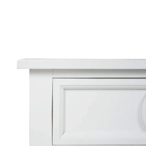 Bramble Orleans Side Table in Architectural White-Bramble-Blue Hand Home