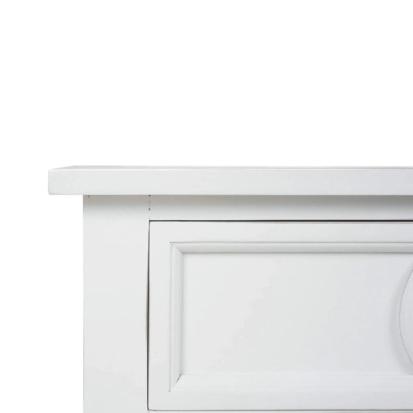 Bramble Orleans Side Table in Architectural White-Bramble-Blue Hand Home