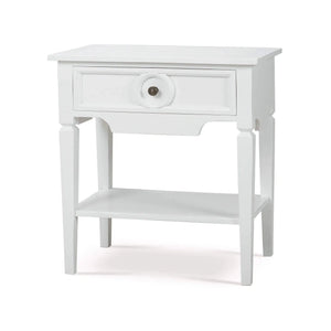 Bramble Orleans Side Table in Architectural White-Bramble-Blue Hand Home